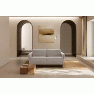 Canapé convertible express chocolat 160x190 cm - dossier souple - tissu personnalisable - matelas 13 cm_4