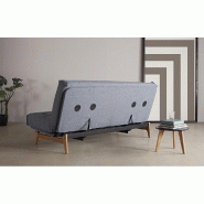 Innovation Living - Canapé convertible design Aslak 140x200 cm - capitonné tissu Mixed Dance Light Blue_4