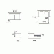 Canapé convertible 3-4 places SELECT - matelas 16 cm - sommier à lattes 160 cm - RENATONISI - mousse polyuréthane blanc cassé_4