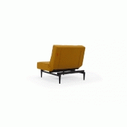Innovation Living - Fauteuil Splitback Styletto Convertible Lit 90x115 cm - Pieds Fuseau Noir - Tissu Elegance Burned Curry_4
