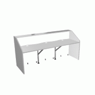 Comptoir d'accueil 3 personnes WAVE - MDD - 253, Bleu mat_4