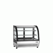 Comptoir réfrigéré vitré LCT-C - façade incurvée, éclairage LED et finition inox - Réf : LCT750C/BLACK_4