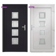 Vidaxl porte d'entrée anthracite 98x208 cm pvc 3187858_4