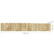 Vidaxl rouleaux de bordure 3 pcs 120 cm bois de pin imprégné 3053643_4