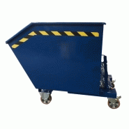 Benne basculante large sur roulettes 300l à 1500l_4