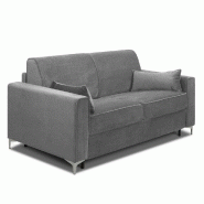 Canapé convertible express Jackson 120cm - Comfort Bultex® 12cm - Sommier lattes Renatonisi - Tweed gris silex_4