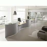 Banque d'accueil en L - Programme Volta LAS - Référence VOLTA 11 - Configuration linéaire avec angle externe_4