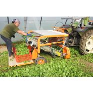 Machine agricole pour récolter légumes avec largeur tête 120-180 cm