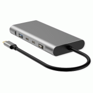 VALUE Station d'accueil USB type C, 2x HDMI (4K60 et 4K30), 1x DP 4K60, 1x VGA, 1x Gb Ethernet, 2x USB C, 2x USB A (3.2 Gen1 et USB 2.0, 1x type C PD_4