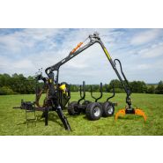 Remorque forestière équipée d'essieux 60x60-6