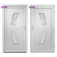 Vidaxl porte d'entrée blanc 108x208 cm pvc 3187930_4