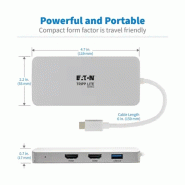 Tripp Lite U442-DOCK12-S station d'accueil USB 3.2 Gen 2 (3.1 Gen 2) Type-C Argent_4