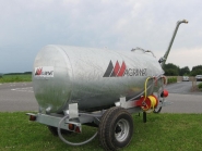 Tonne à eau sans robinet avec châssis robuste galvanisé