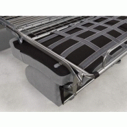 Canapé convertible express 140 cm Dreamer Edition - cuir et PU gris - matelas 16 cm - fabrication artisanale italienne_4