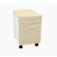 Caisson mobile pour dossiers suspendus - MDD - 3 tiroirs, Bouleau clair_4