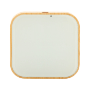 Chargeur rapide sans fil 10W - boîtier en bambou et surface en verre trempé - câble USB inclus_4