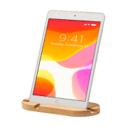 Support de bureau en bambou pour mobile et tablette - couleur naturelle - 88g_4
