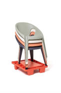 Lot de chaises empilables - Extérieur, Polypropylène recyclé - 16 Chaises Bell_4