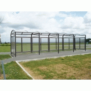 Abri vélo semi-ouvert multi-fonctions avec LED - structure en acier et bardage en polycarbonate traité anti-UV - pieds réglables_4