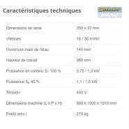 CS 350 L - Tronçonneuse à fraise-scie PWA Handelsges - Lame 350 x 32 mm - Étau spécial pour coupes nettes_4