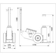 Crics pour applications lourdes - AC Hydraulic - modèles 100-1h / 150-1h - capacité 100 t / 150 t_4