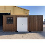 Container maritime aménagé - Bureau moderne et fonctionnel - Cargo Office Bluetainer_4