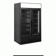 Vitrine réfrigérée noire - gamme FSC BLACK - 2 portes avec caisson lumineux - finition contemporaine et froid ventilé_4