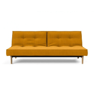 Canapé-lit Innovation Living Splitback Styletto - Pieds chêne naturel - Convertible 115x210 cm - Tissu Elegance Burned Curry_4