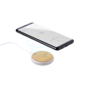 Chargeur sans fil 5W - boîtier en bambou et paille de blé - câble USB inclus_4