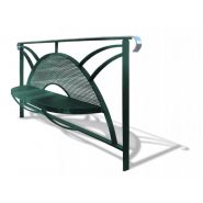 Bar3413d barrières urbaines - Urban'NT - dimensions 2000mm, assise et dossier en tôle perforée_4