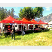 Barnum pliable robuste, lavable, facile à monter et à démonter de mobigrill, pour travailler confortablement à l'extérieur_4