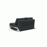 Canapé convertible design INNOVATION LIVING Cubed 02 Chrome - 200x140 cm tissu bouclé Black Raven_4