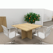 Table de réunion carrée TAK- Mobel Linea - Chêne veiné_4