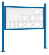 Vitrine extérieure peinte 75 - sur poteaux oblongs - simple face - taille de 8 à 30 A4_4