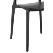 Chaise de cuisine SHINY - Vernis noir - Polypropylène robuste et légère_4