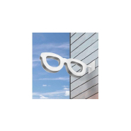 Enseigne drapeau opticien - lunettes géantes en acier avec LED - 120 cm et 80 cm_4