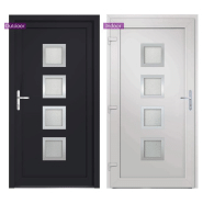 Vidaxl porte d'entrée anthracite 108x200 cm pvc 3187853_4