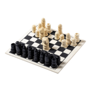 Set de jeux en bois 3 en 1 - Échecs, Parchisi et Dames - Couleur naturelle - 120g_4