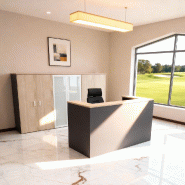 Banque d'accueil Delta First bicolore 1 personne - Mobel Linea - 184, Anthracite / acacia clair_0