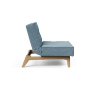 Innovation Living - Fauteuil SPLITBACK EIK Convertible Lit 90x115 cm - Pieds Chêne Naturel - Tissu Mixed Dance Light Blue_4