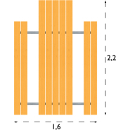 Table de pique-nique Olvon - Hags réf 8042460 - Montage en 1 heure - Dimensions 2200x1500x720 mm_4