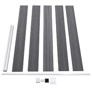 Vidaxl clôture de jardin wpc 175x105 cm gris 49075_4