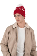 Bonnet de Noël motifs rennes - K-up - 100% acrylique et polyester - Réf: KP512_4