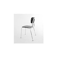 117.42 - Chaises empilables Meubles Gaille SA - empilement par 10 pièces - structure chromée et assise bois contreplaqué_4
