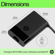 Chargeur pour ordinateur portable HP USB-C 65 W_4