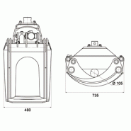 Dk-14 grappin forestier + rotator baltrotor 3 tonnes pour pelleteuse - deleks srl_4