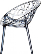 Lot de 8 Fauteuils empilables - Polycarbonate - CRYSTAL_4
