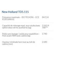 TD5.115 Tracteur agricole - New Holland - 114 ch, moteur Tier 4A, inverseur hydraulique, cabine VisionView_4