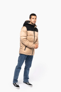 Parka matelassée à capuche bi-ton unisexe - Tissu antistatique et déperlant - Réf: K6163_4