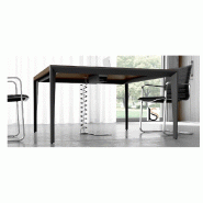 Table de réunion X9 pour 4 personnes - Officity. - Anthracite, Orme gris_4